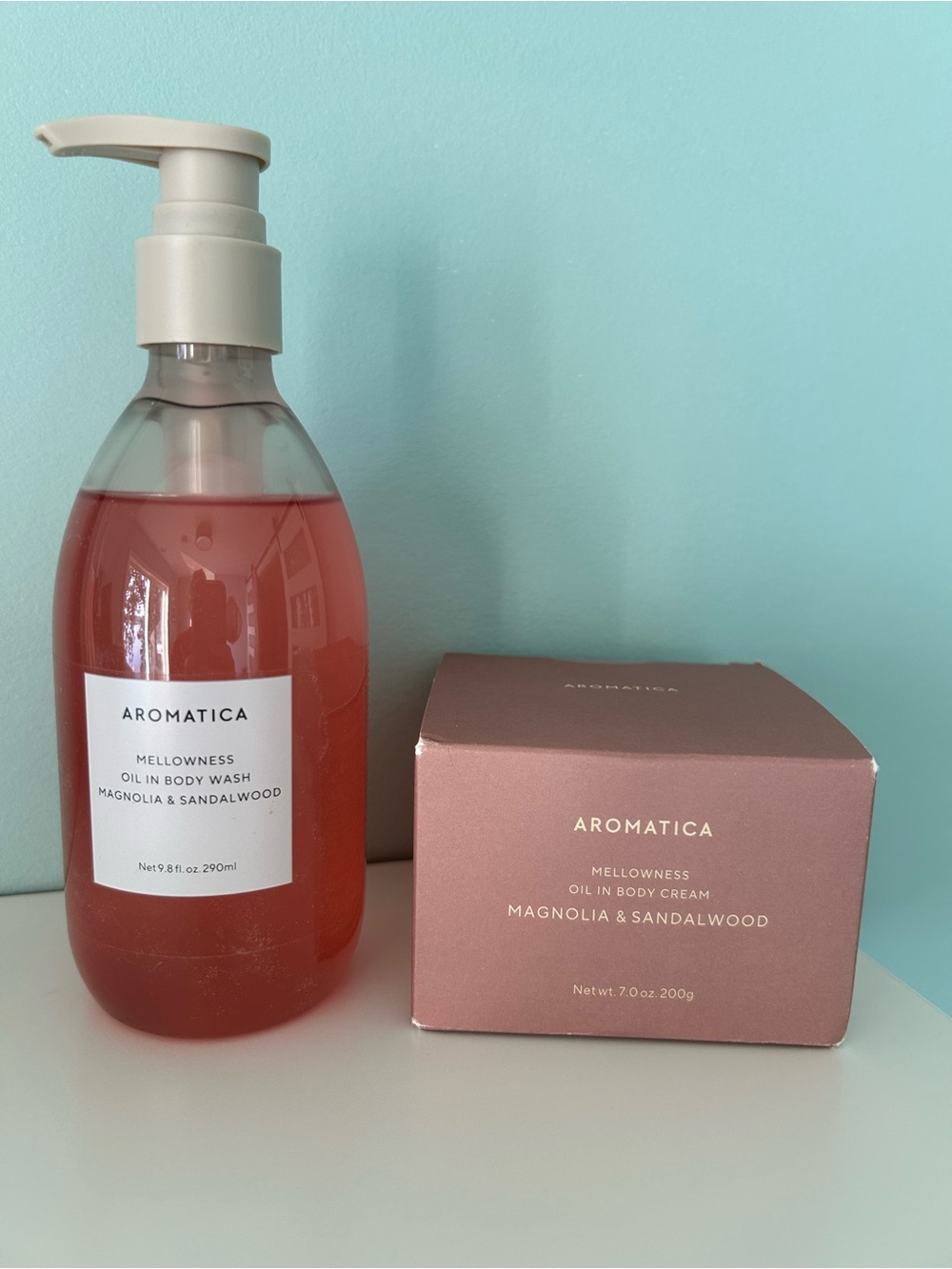 Aromatica Mellowness Magnolia & Sandalwood Body Wash and Body Cream